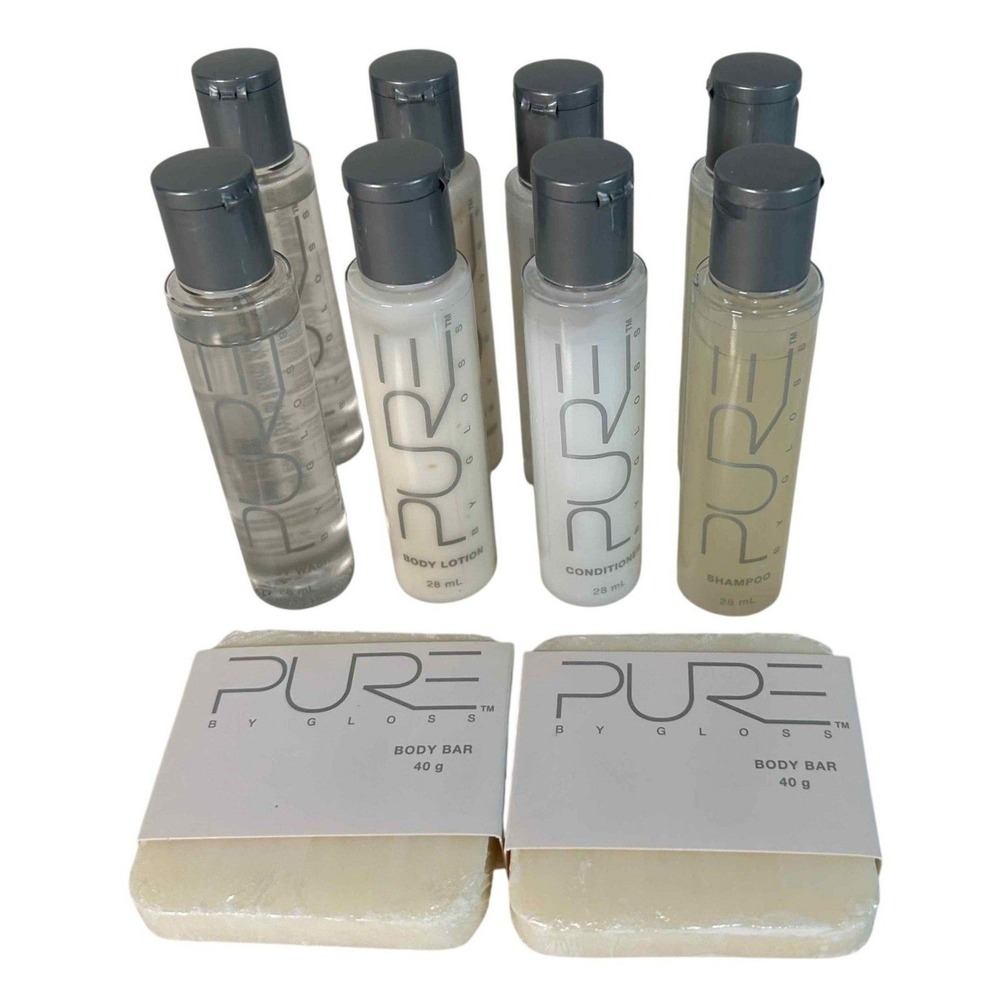 Pure by Gloss Lemon Infusion Travel Size Shampoo Body Wash and Lotion Set 28ml